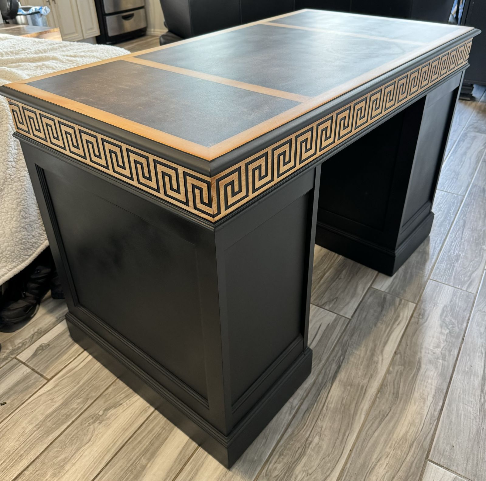 Restored black and gold executive desk